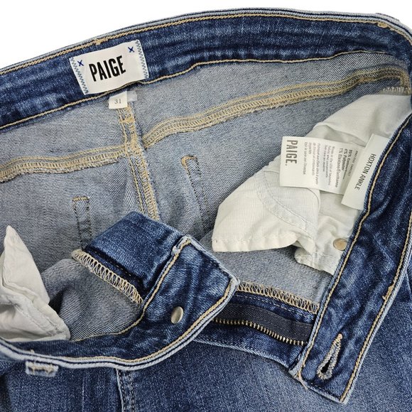 PAIGE HOXTON ANKLE Blue Ankle & Cropped Jeans - Picture 10 of 16